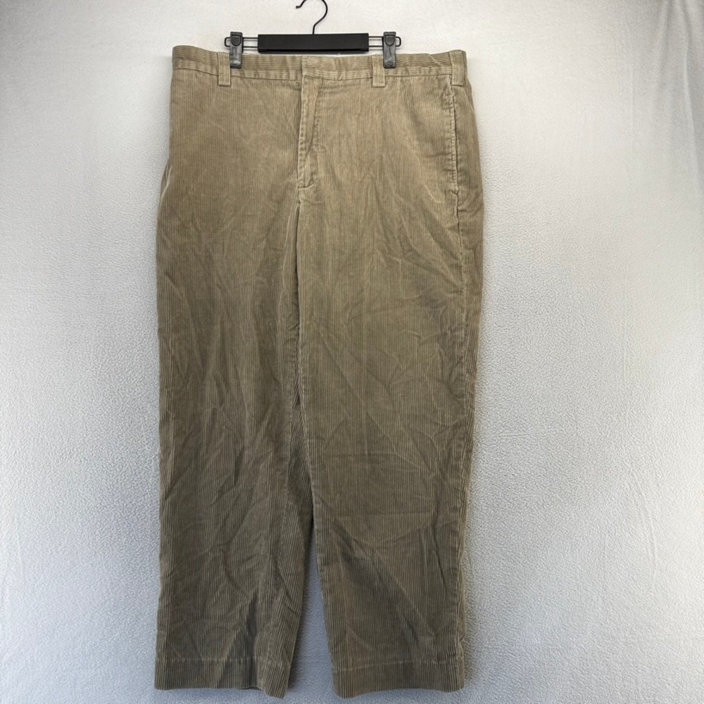 LL Bean Corduroy Pants Mens 38x30 Beige Tan Classic Casual Baggy Vintage y2k